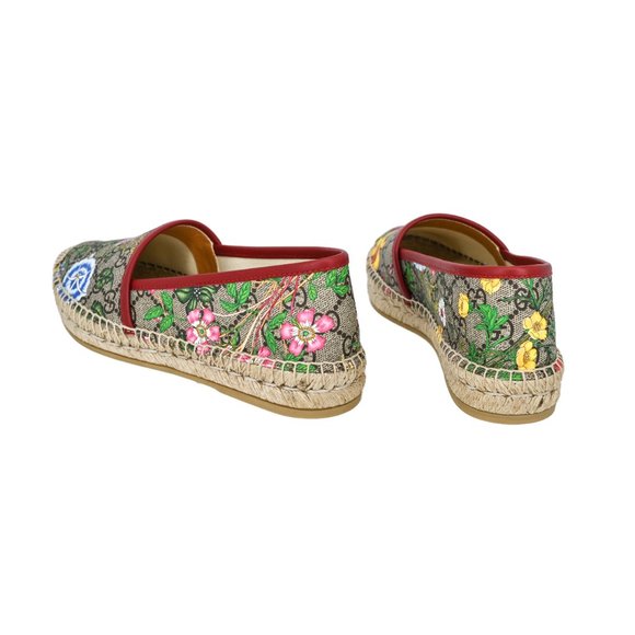 Gucci Pilar GG Supreme Flora Espadrilles Flats - Picture 4 of 7